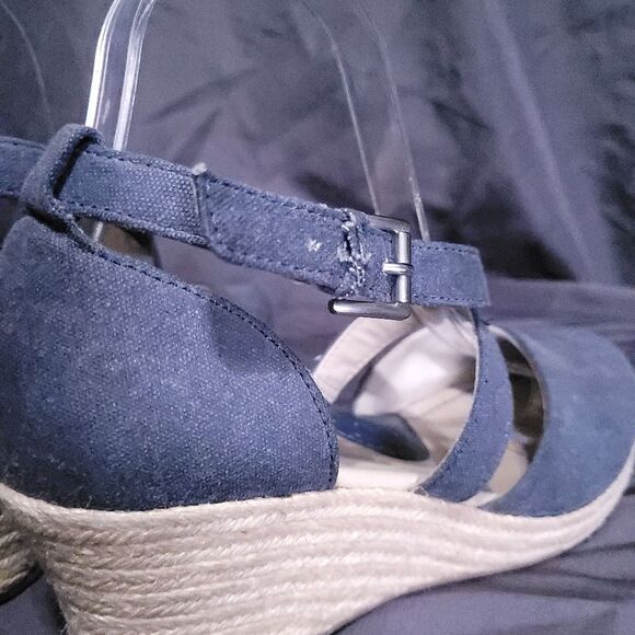 BOC Women's Bree Espadrille Wedge Sandals Size 8 Dark Blue Canvas - Picture 11 of 14